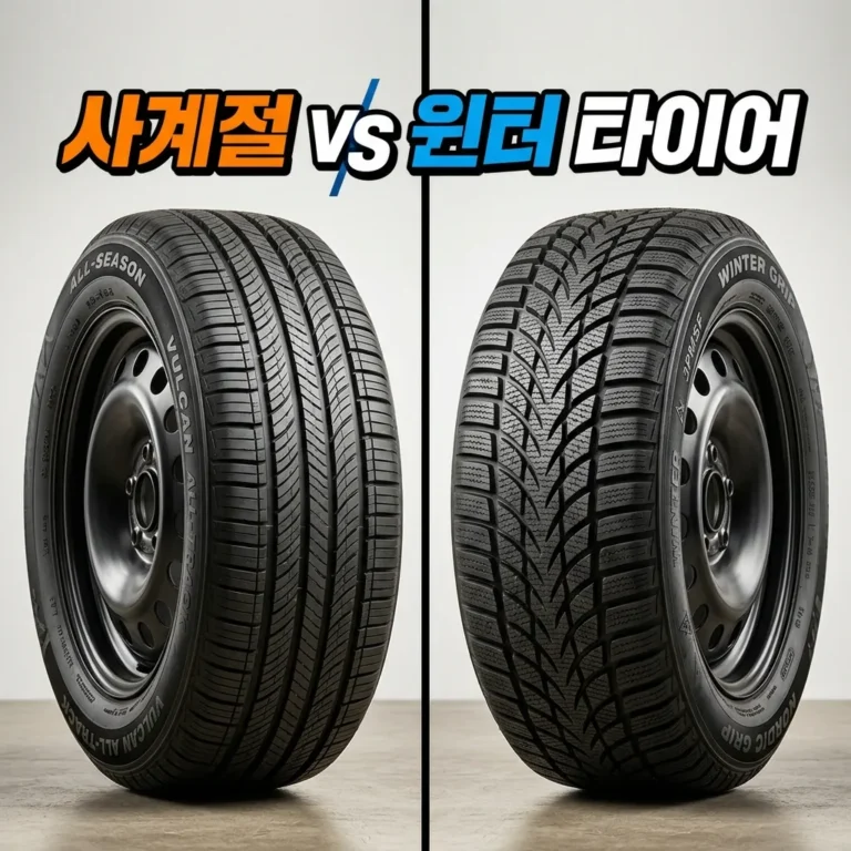 쏘렌토 MQ4 사계절 vs 윈터타이어, 안 바꾸면 제동거리 2배 차이 나는 이유