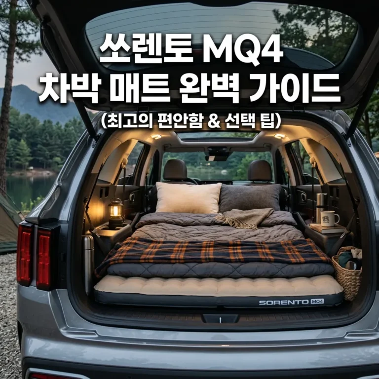 쏘렌토 MQ4 차박 매트 추천 7종 비교 풀세팅 가이드 (자충 vs 에어 vs 시공)
