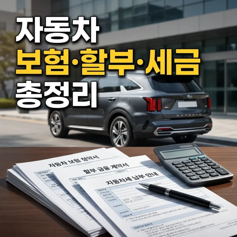 쏘렌토 MQ4 보험·금융·세금 완벽 가이드 (2026년 최신)
