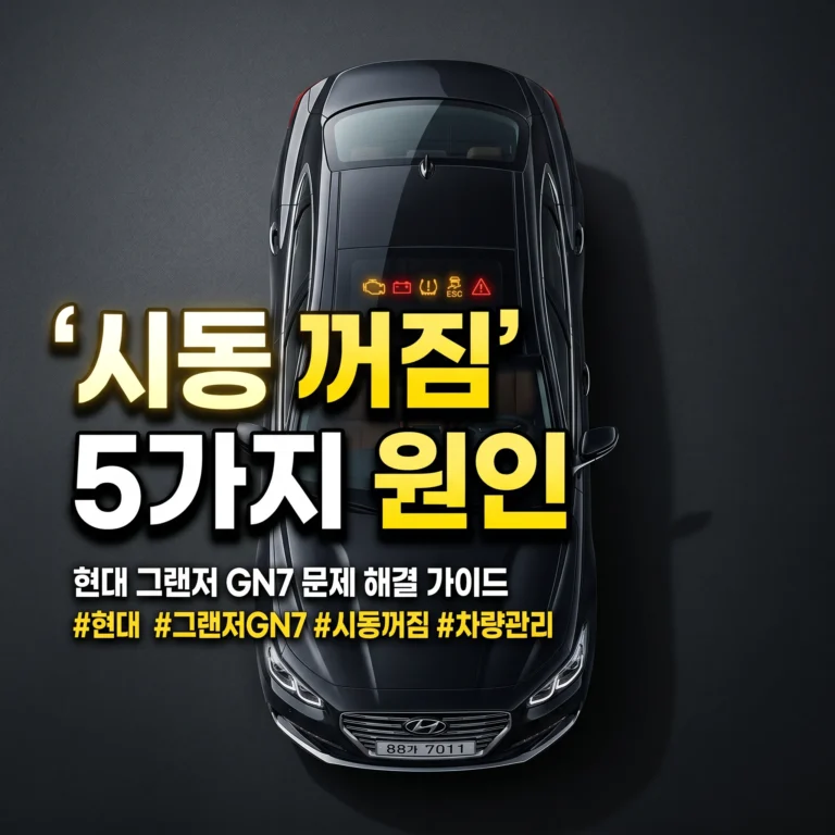 그랜저 GN7 시동 꺼짐 원인 5가지와 정비 전 확인사항