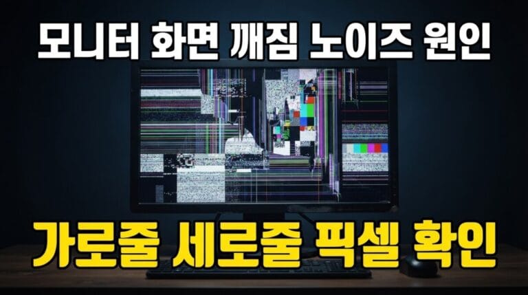 모니터 화면 깨짐·노이즈 원인｜가로줄·세로줄·픽셀 확인