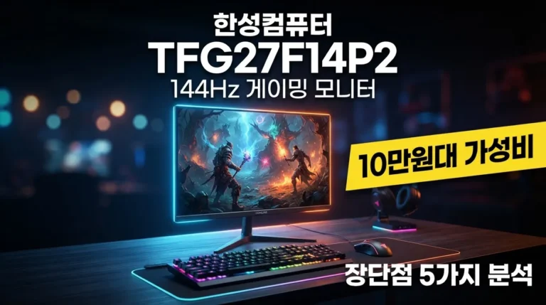 한성컴퓨터 TFG27F14P2 후기 분석, 27인치 FHD 144Hz 10만원대 가성비 게이밍 장단점 5가지