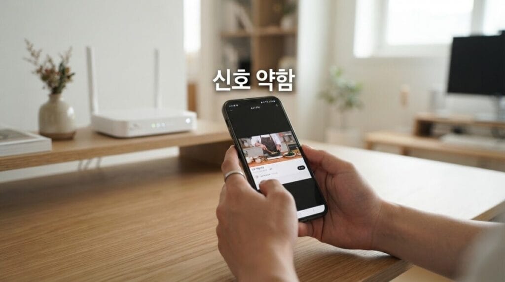 와이파이 신호 약할때 증상 와이파이 신호 약할때 스마트폰 신호 한 칸 표시
