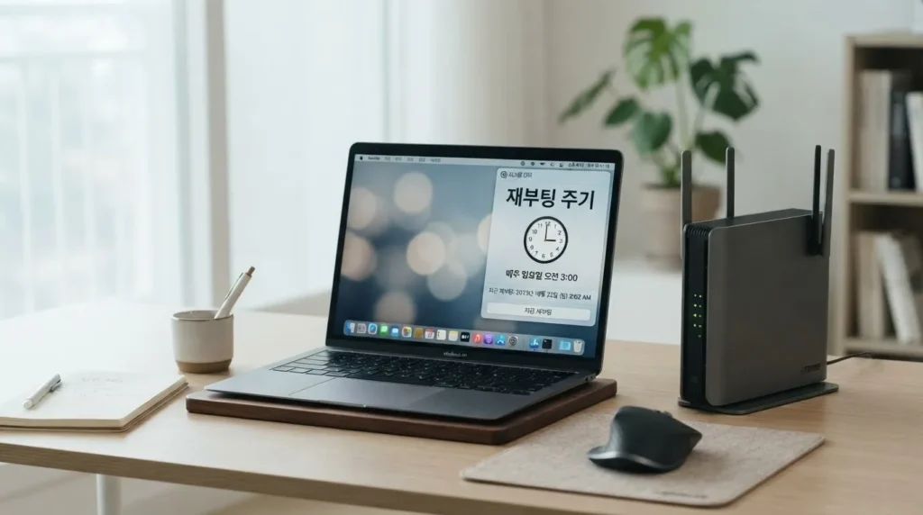 공유기 재부팅 주기 공유기 재부팅 주기와 자동 재시작 시간 설정