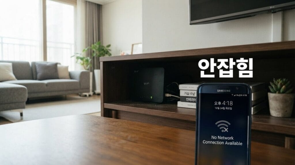 와이파이 신호 안잡힘 와이파이 신호 안잡힘 공유기 위치 확인
