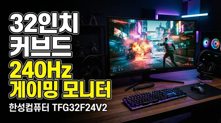 한성컴퓨터 TFG32F24V2 후기 분석, 32인치 FHD 240Hz 커브드 게이밍 모니터 장단점 5가지