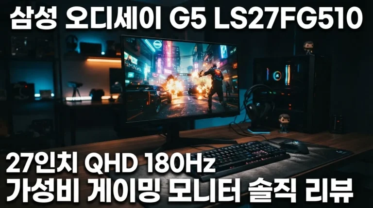 삼성 오디세이 G5 LS27FG510 후기 분석, 27인치 QHD 180Hz 가성비 게이밍 장단점 5가지