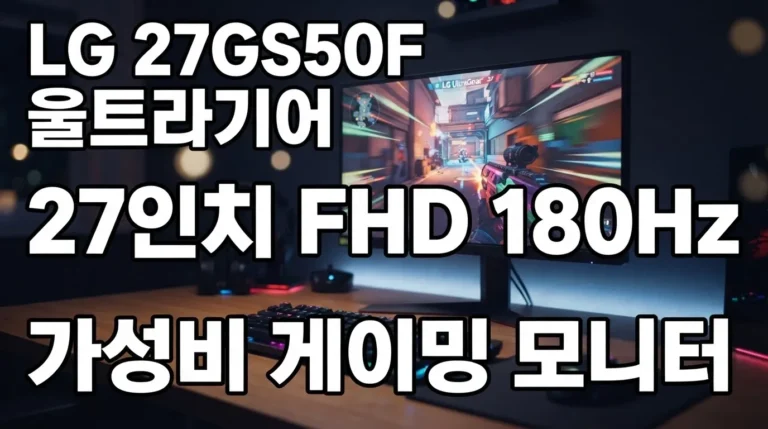 LG 27GS50F 울트라기어 후기 분석, 27인치 FHD 180Hz 가성비 게이밍 모니터 장단점