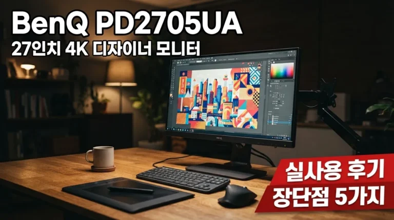 BenQ PD2705UA 벤큐 실사용 후기 분석, 27인치 4K 디자이너 모니터 장단점 5가지