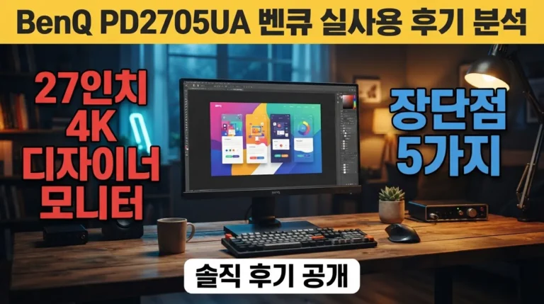 BenQ PD2705UA 벤큐 실사용 후기 분석, 27인치 4K 디자이너 모니터 장단점 5가지
