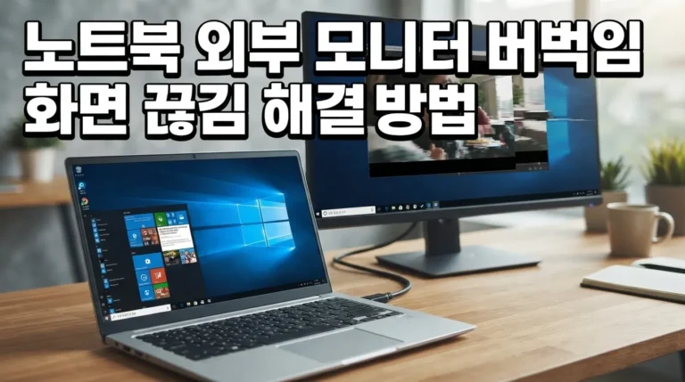 노트북 외부 모니터 버벅임·화면 끊김 해결 방법 5가지