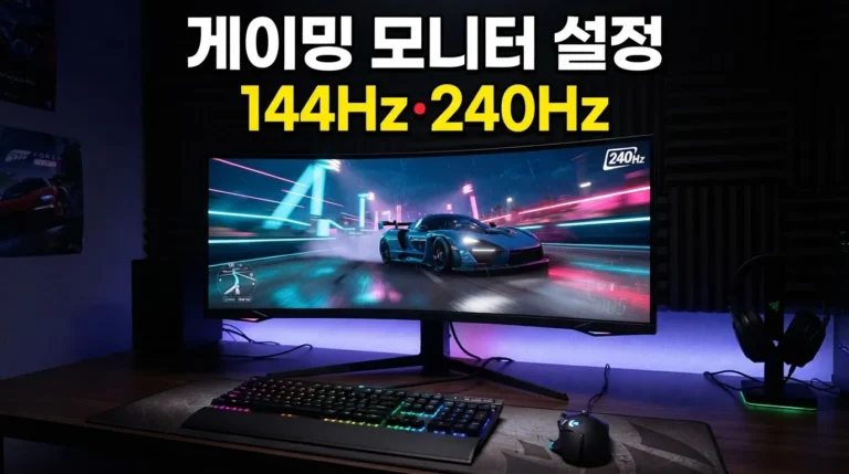 게이밍 모니터 설정 방법 8가지｜144Hz·240Hz 주사율과 응답속도 최적화
