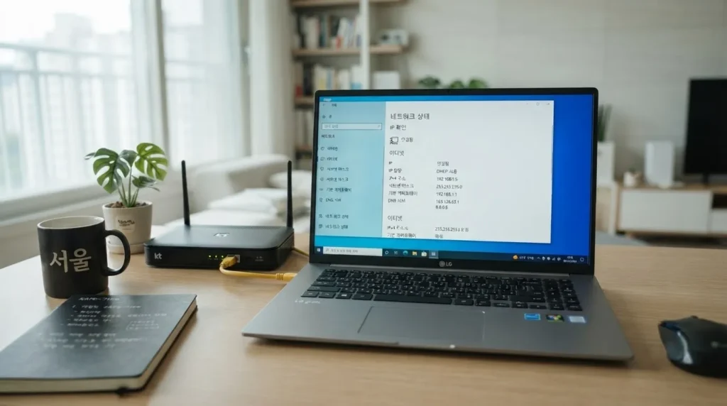 노트북 IP 주소 DHCP 확인 노트북 와이파이 인터넷 안됨 IP 주소 DHCP 확인 화면