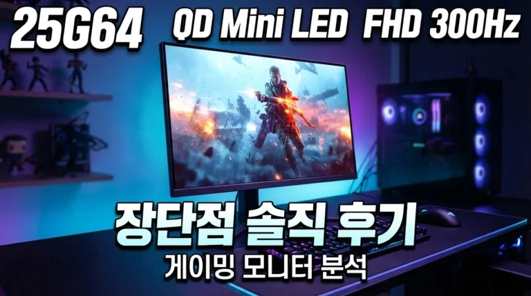 TCL 25G64 QD Mini LED 후기 분석, 25인치 FHD 300Hz 게이밍 모니터 장단점