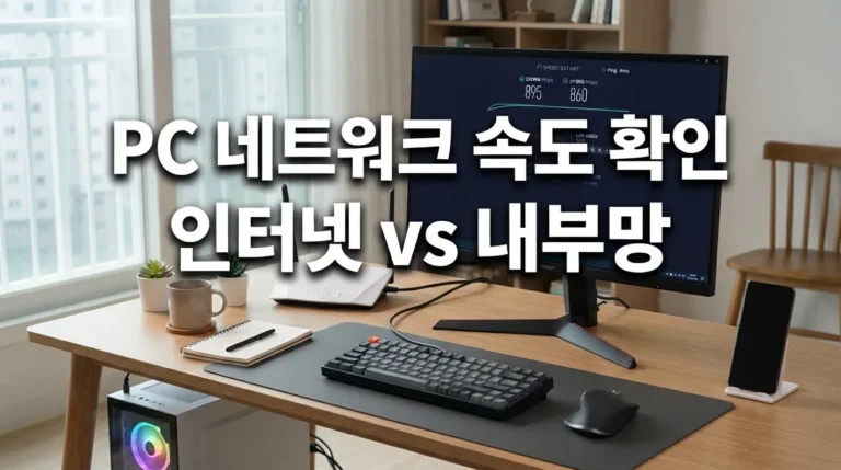 PC 네트워크 속도 확인 방법, 인터넷 속도와 내부망 속도 차이