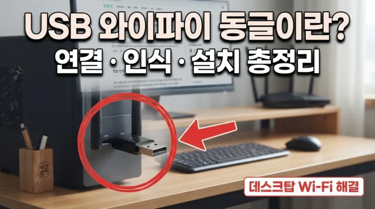 USB 와이파이 동글이란? 연결 안됨·인식 오류·설치 방법 5가지 총정리