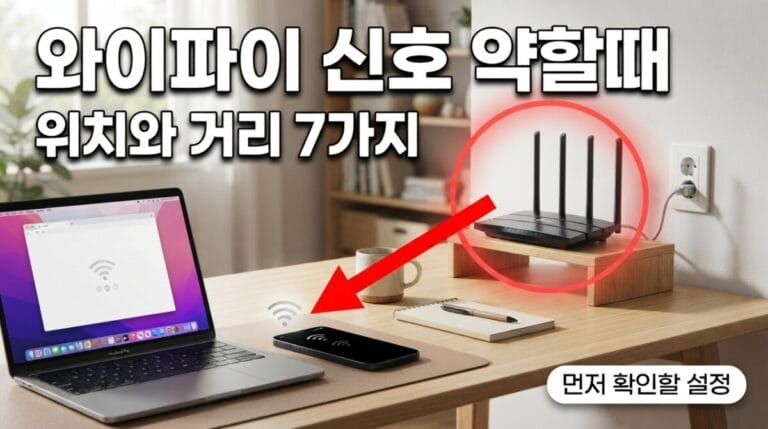 와이파이 신호 약할때 먼저 확인할 위치와 거리 설정 7가지