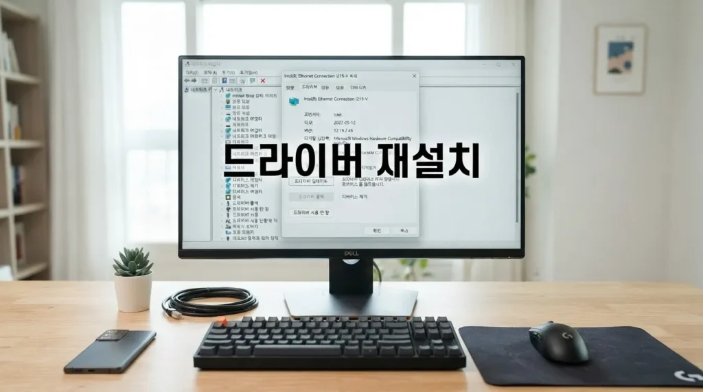 Windows 선택적 드라이버 업데이트 윈도우 11 네트워크 어댑터 복구를 위해 선택적 드라이버 업데이트를 확인하는 화면