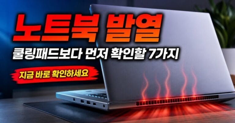 노트북 발열 심할 때 쿨링패드보다 먼저 확인할 부분 7가지