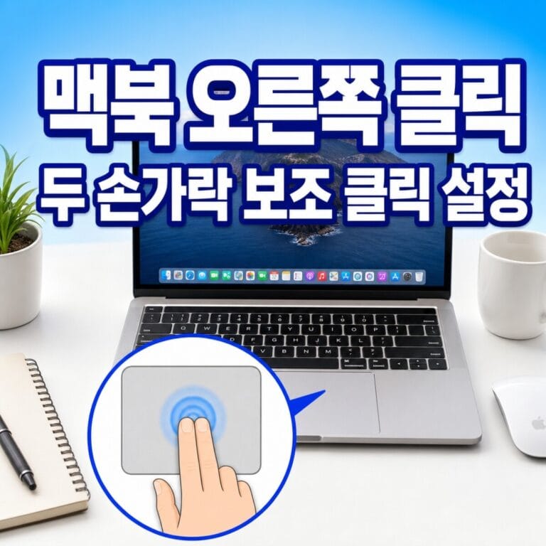 맥북 오른쪽 클릭하는 방법｜두 손가락·보조 클릭 설정