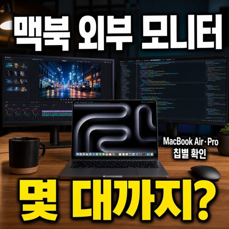 맥북 외부 모니터 몇 대까지? MacBook Air·Pro 칩별 확인