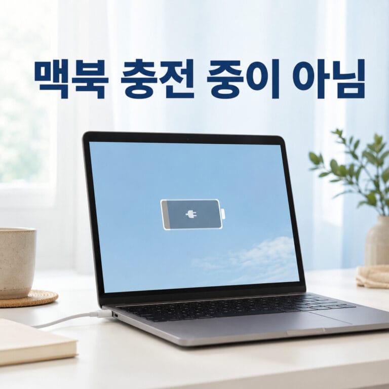 맥북 충전 중이 아님 뜰 때｜어댑터·케이블·배터리 점검