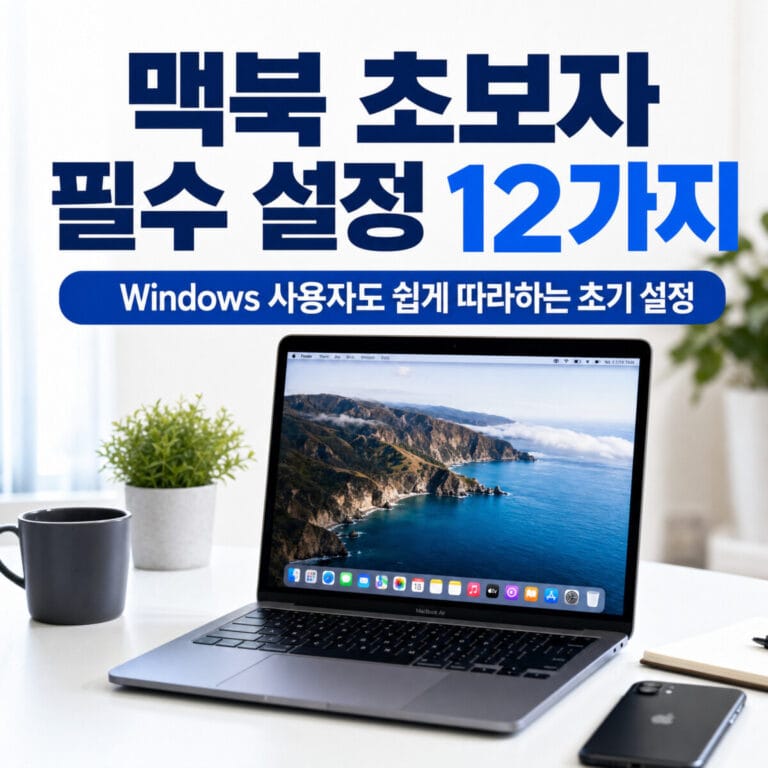 맥북 초보자 필수 설정 12가지｜Windows 사용자용 초기 설정