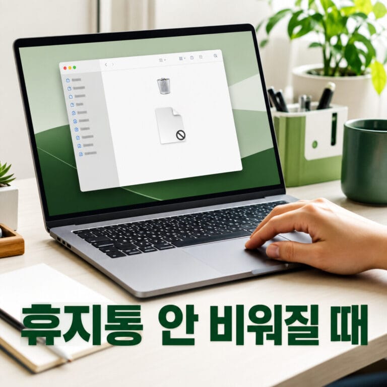 맥북 휴지통 안 비워질 때｜사용 중 파일·잠금·안전 모드 순서