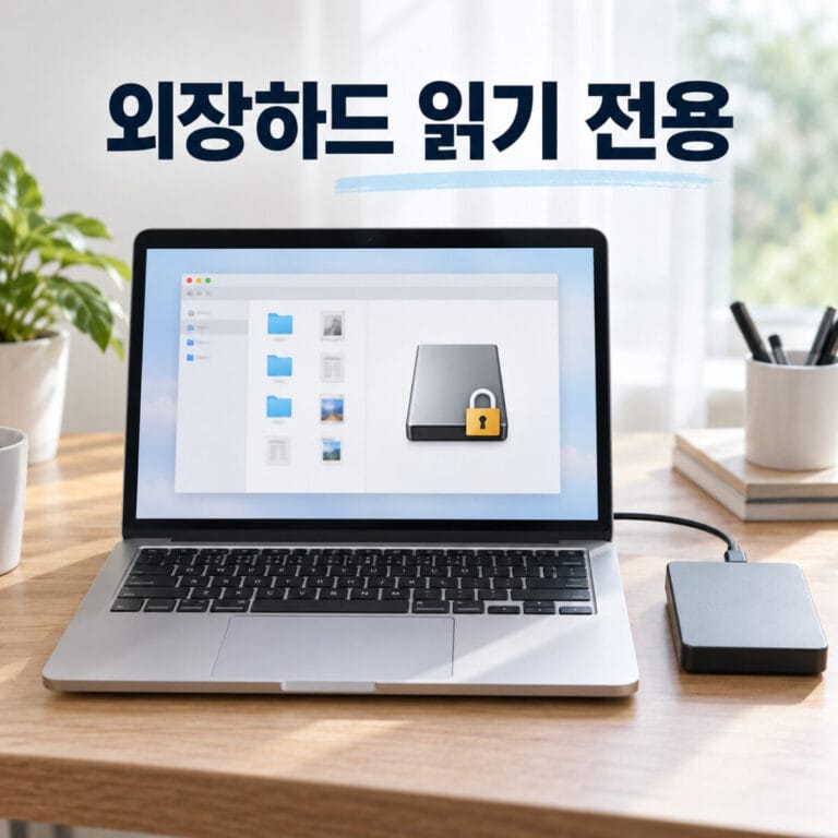 맥북 외장하드 읽기 전용일 때｜NTFS·권한·포맷 전 백업