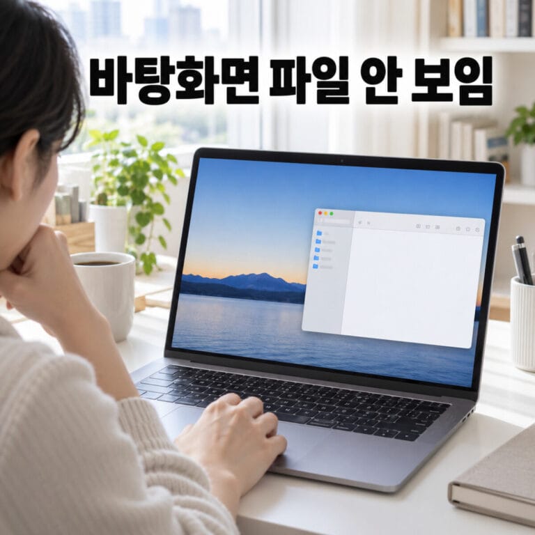 맥북 바탕화면 파일 안 보일 때｜스택·iCloud·로컬 폴더 확인