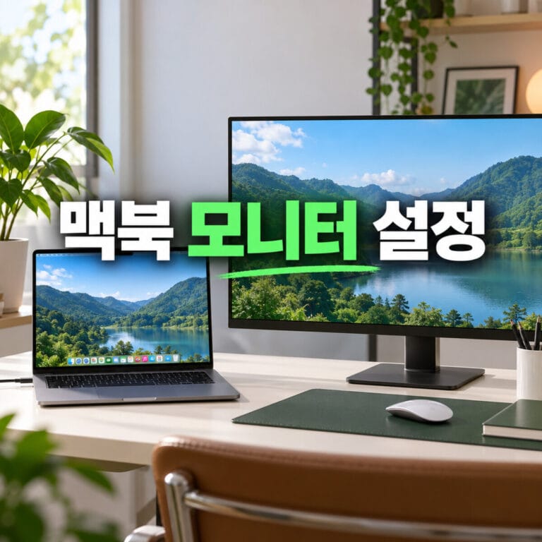 맥북 외장 모니터 설정법, 연결·확장·배치·해상도 순서