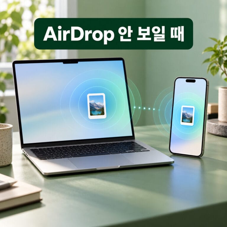 맥북 AirDrop 상대가 안 보일 때｜수신 설정·코드·저장 위치 확인