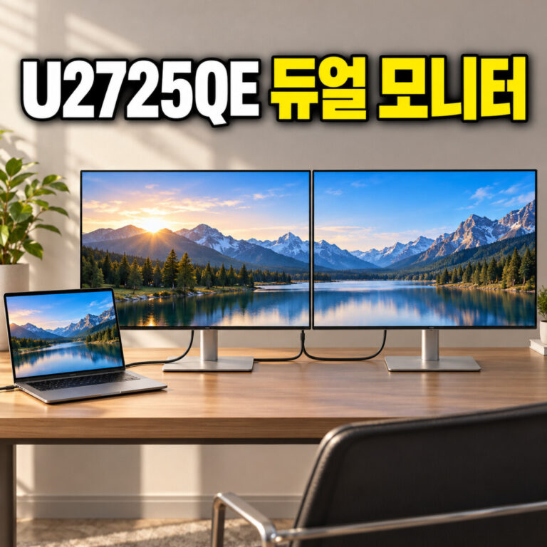 Dell U2725QE 듀얼 모니터 연결｜Thunderbolt 4 데이지체인 순서