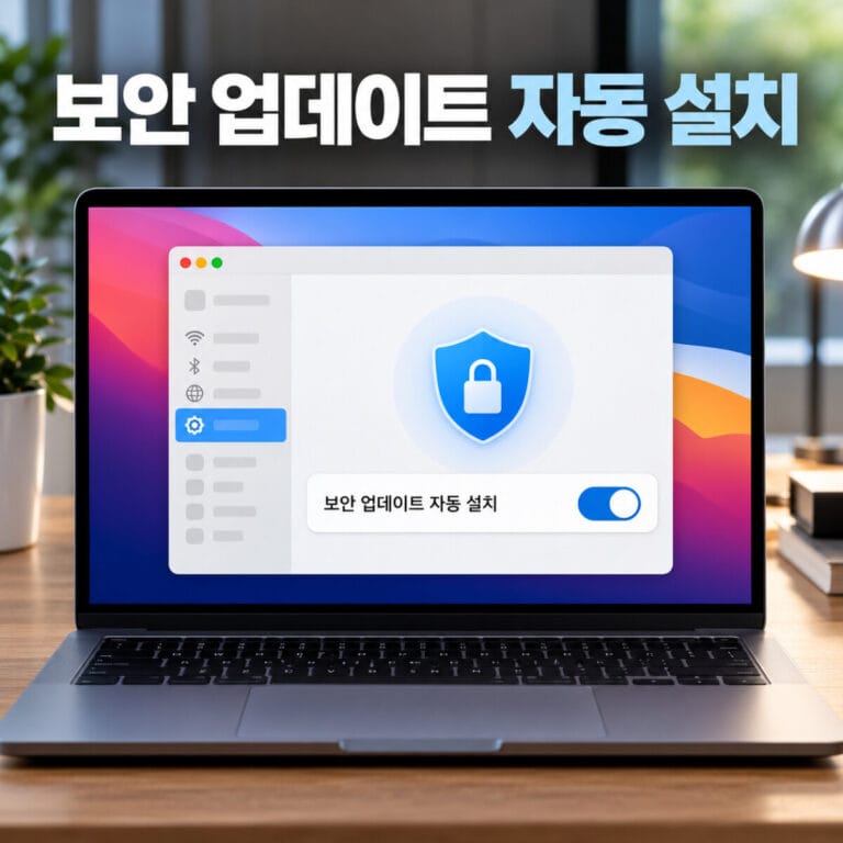 맥북 보안 업데이트 자동 설치｜macOS 27 백그라운드 업데이트 설정