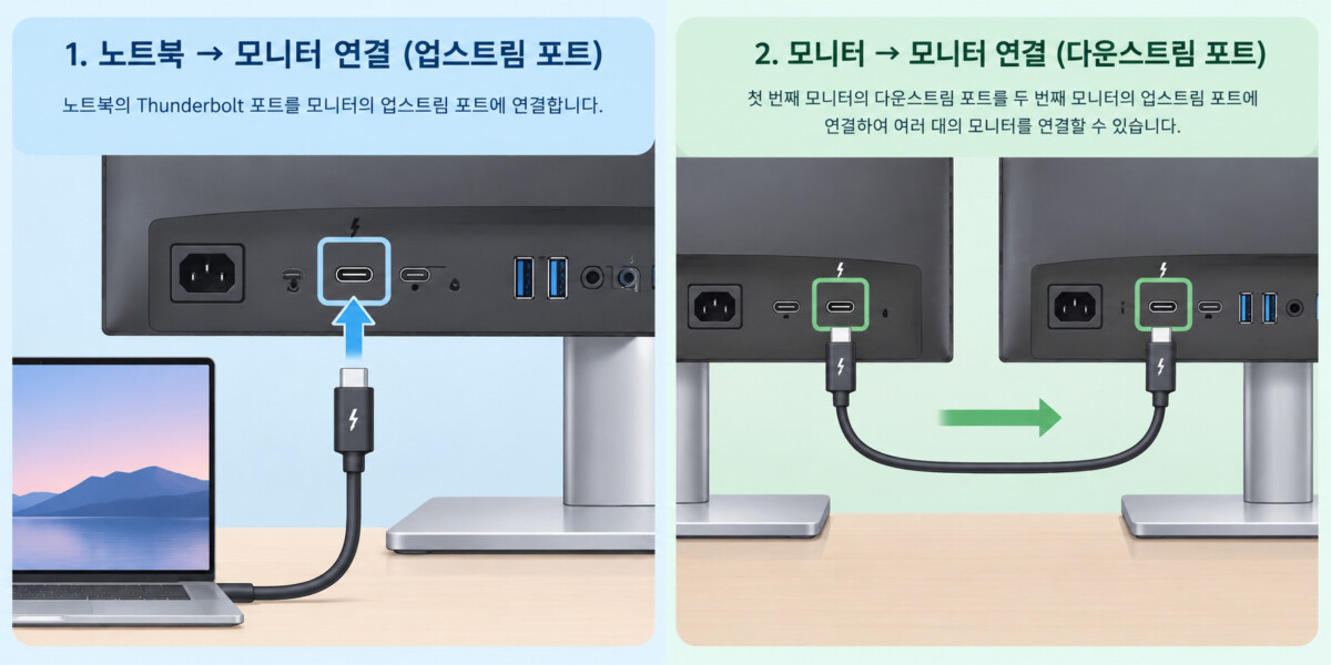 업스트림과 다운스트림 단자 구분