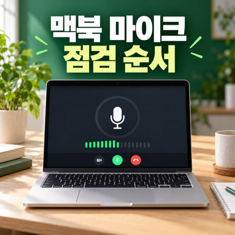 맥북 마이크 안 될 때|입력 장치·권한·앱 테스트 순서