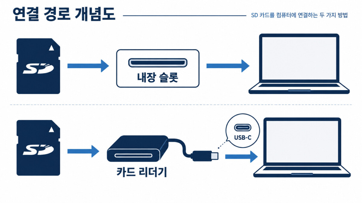 슬롯과 리더기 연결 경로