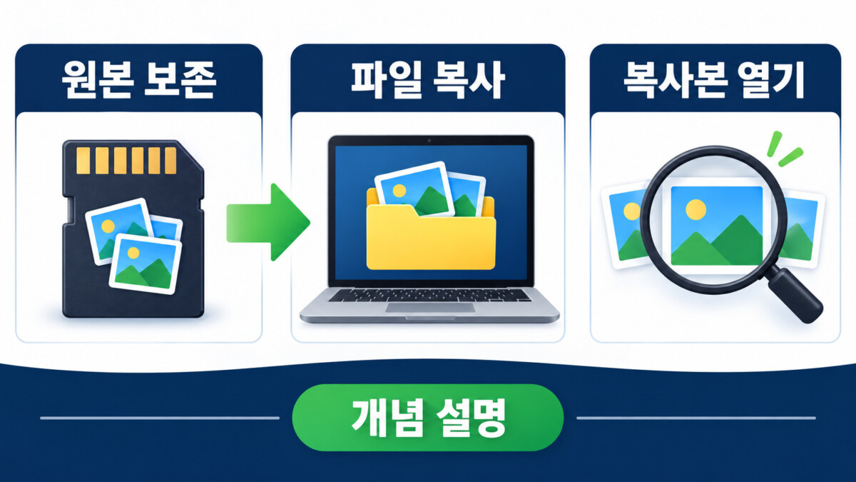 원본 보존과 복사본 확인