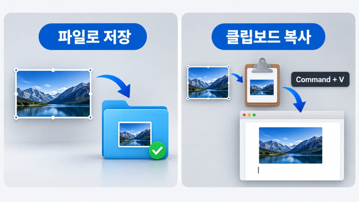 파일 저장과 클립보드 복사 비교